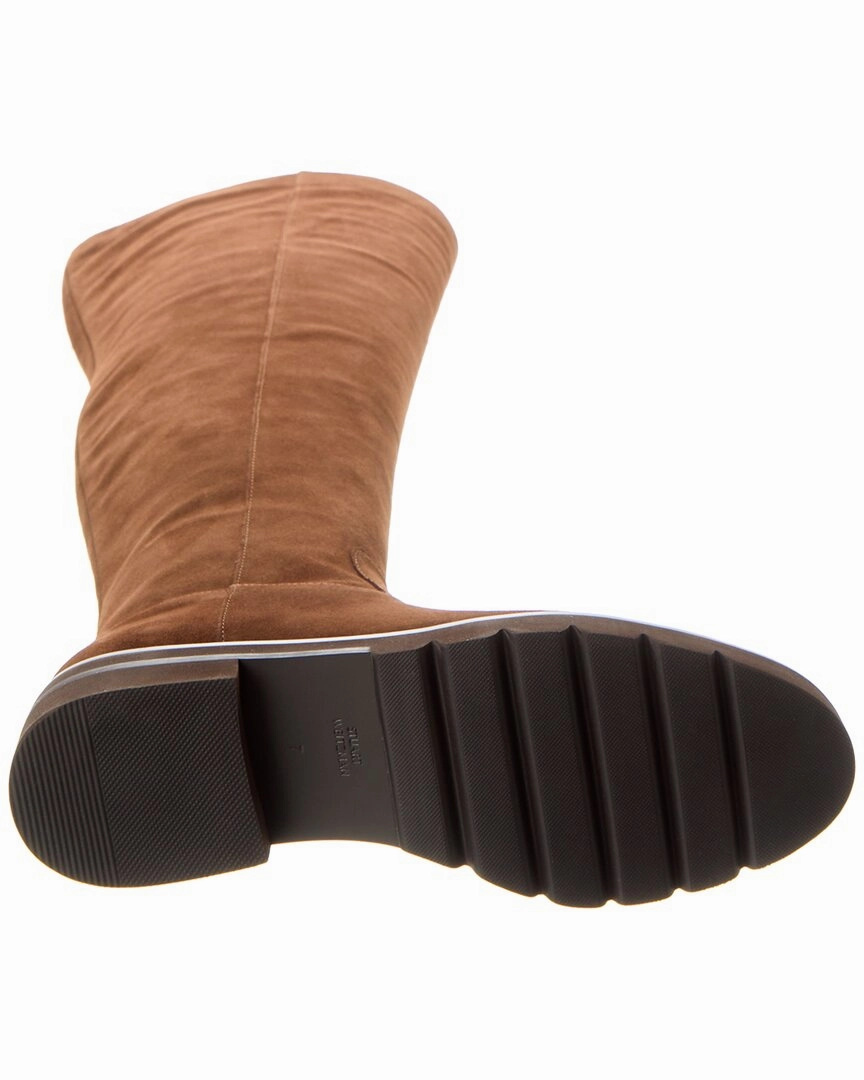 Stuart Weitzman Chicago Lug Suede Over-The-Knee Boot Snip-toe Block-heel Knee-high Boots