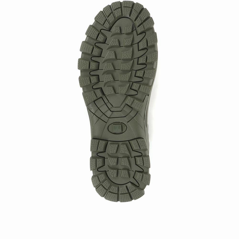 Flat Pointed Ankle Boots Ankle Wellington Boots - RAI34005 / 321 135 - Green