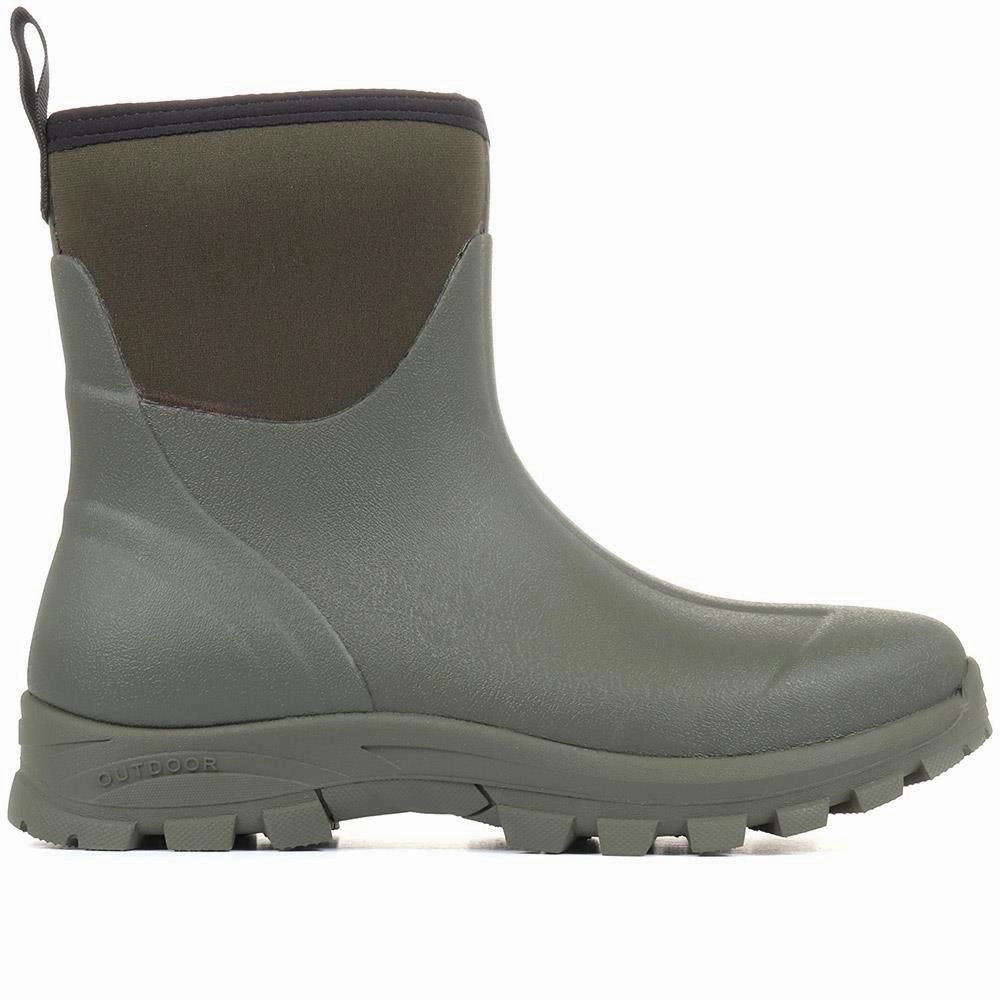 Ankle Wellington Boots - RAI34005 / 321 135 - Green Metal Plate Ankle Boots