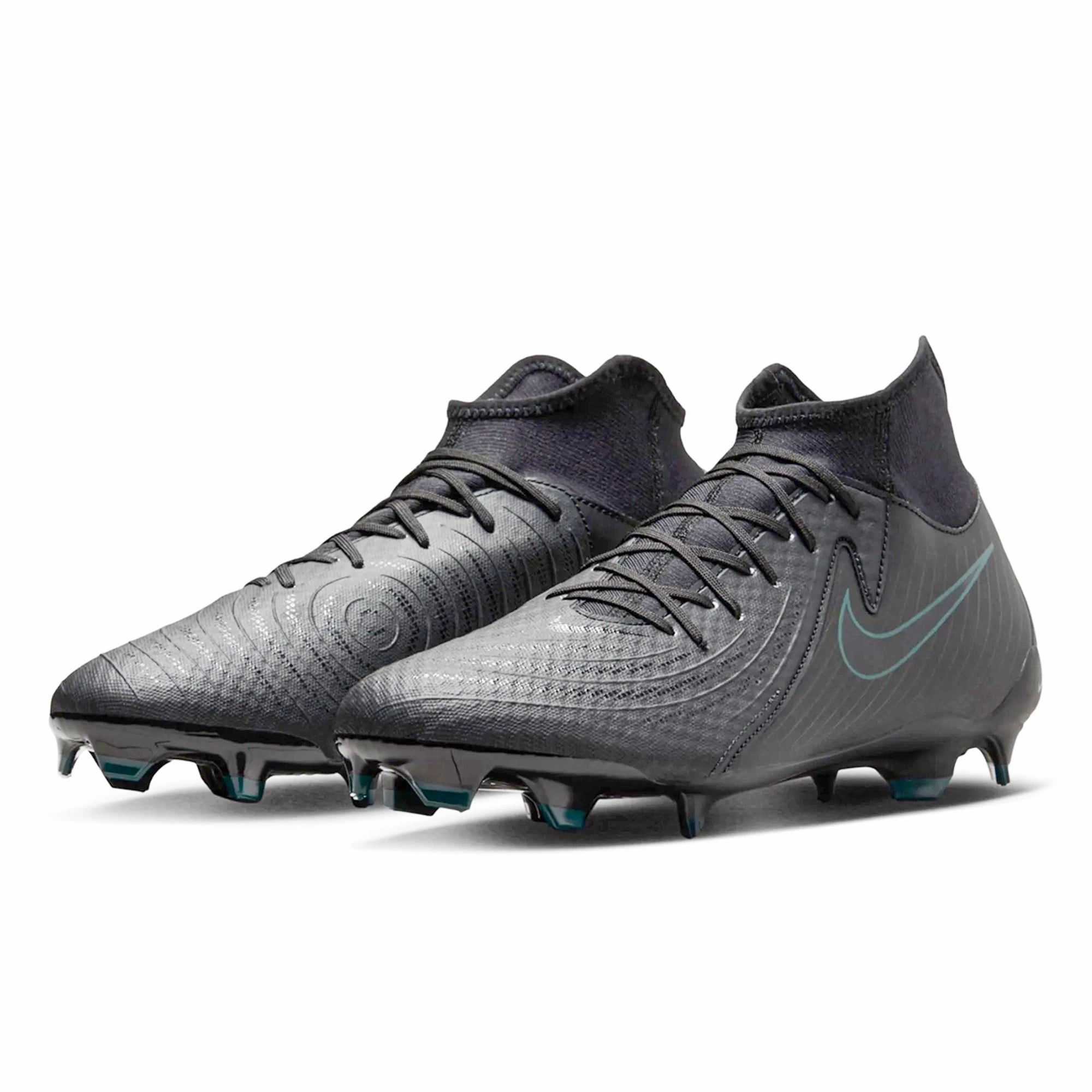 Nike Phantom Luna II Academy FG/MG Soccer Cleats (Black/Black-Deep Jungle) Fg/ag Soccer Cleats