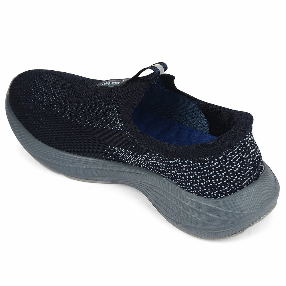 Leap7x Navy Blue Sports Non Lacing Walking Shoes For Men EAZYGO-252 By Liberty Best Walking Shoes Travel