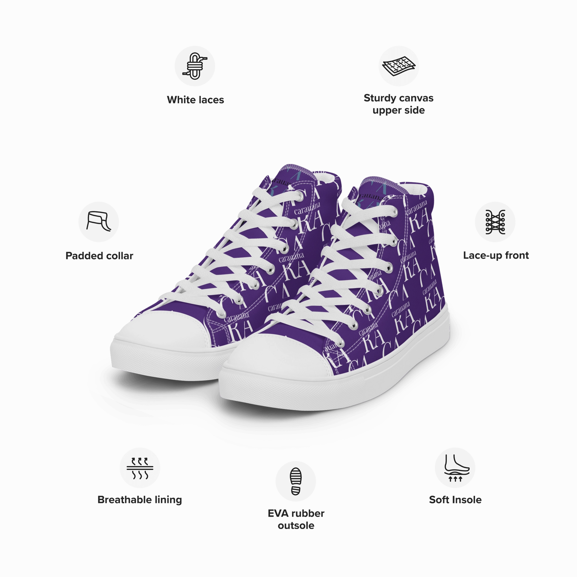 CARAUANA Hip Hop canvas shoes violet Branded Racer Tr21 Running Shoe