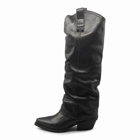 Knee High Boots Too Loose DX680 - Wrinkled Leather Knee High