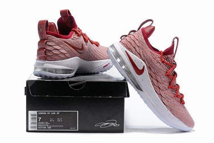 Nike Shoes With Sock Nike Lebron XV 15 Low EP Team Red Men Shoes Sale Size US7,8,8.5,9,10,11,12