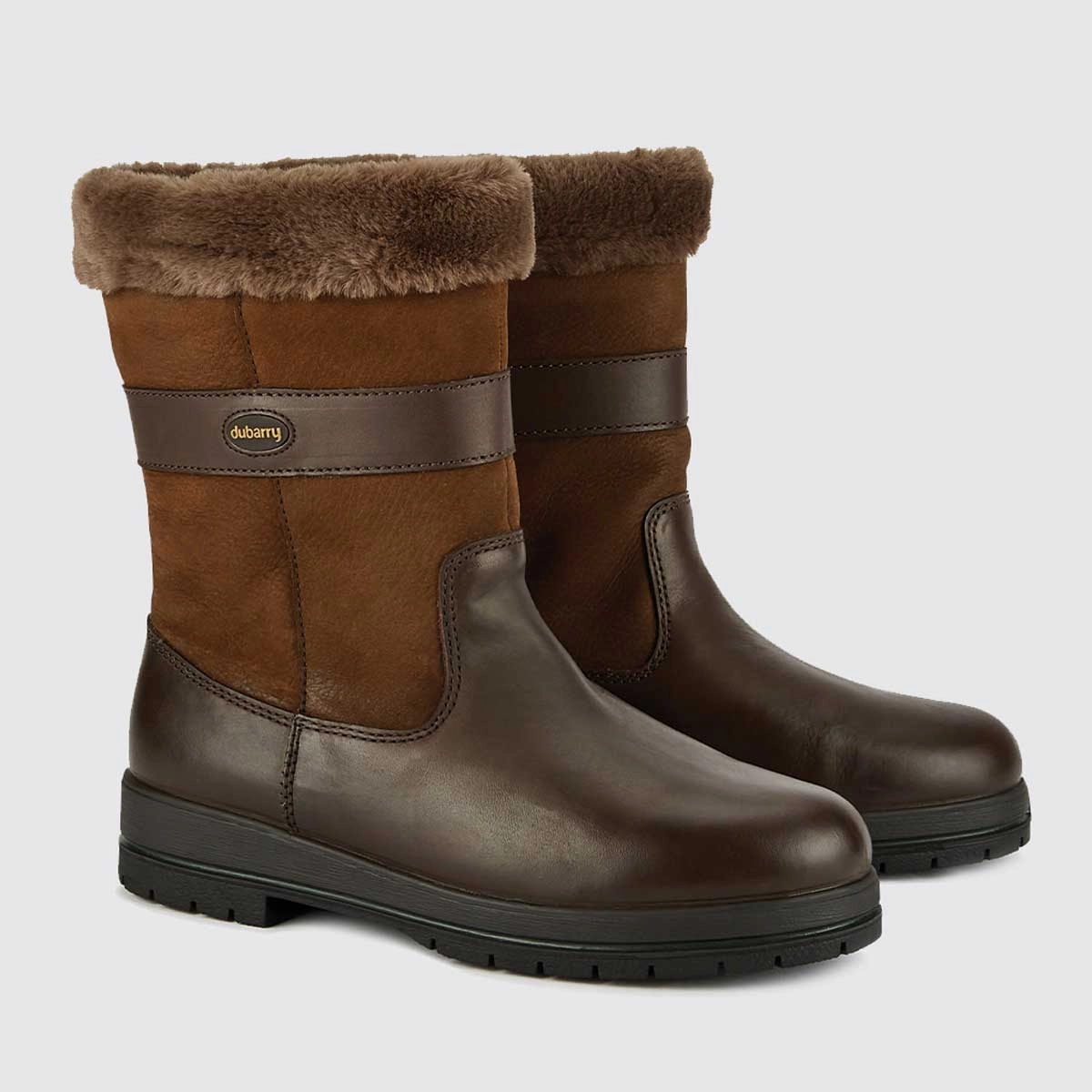 DUBARRY Foxrock Fur Lined Country Boots - Womens - Walnut Cheap Snow Boots