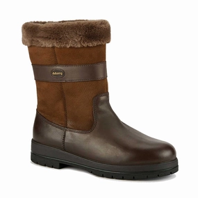 Best Snow Boots For Wide Calves DUBARRY Foxrock Fur Lined Country Boots - Womens - Walnut