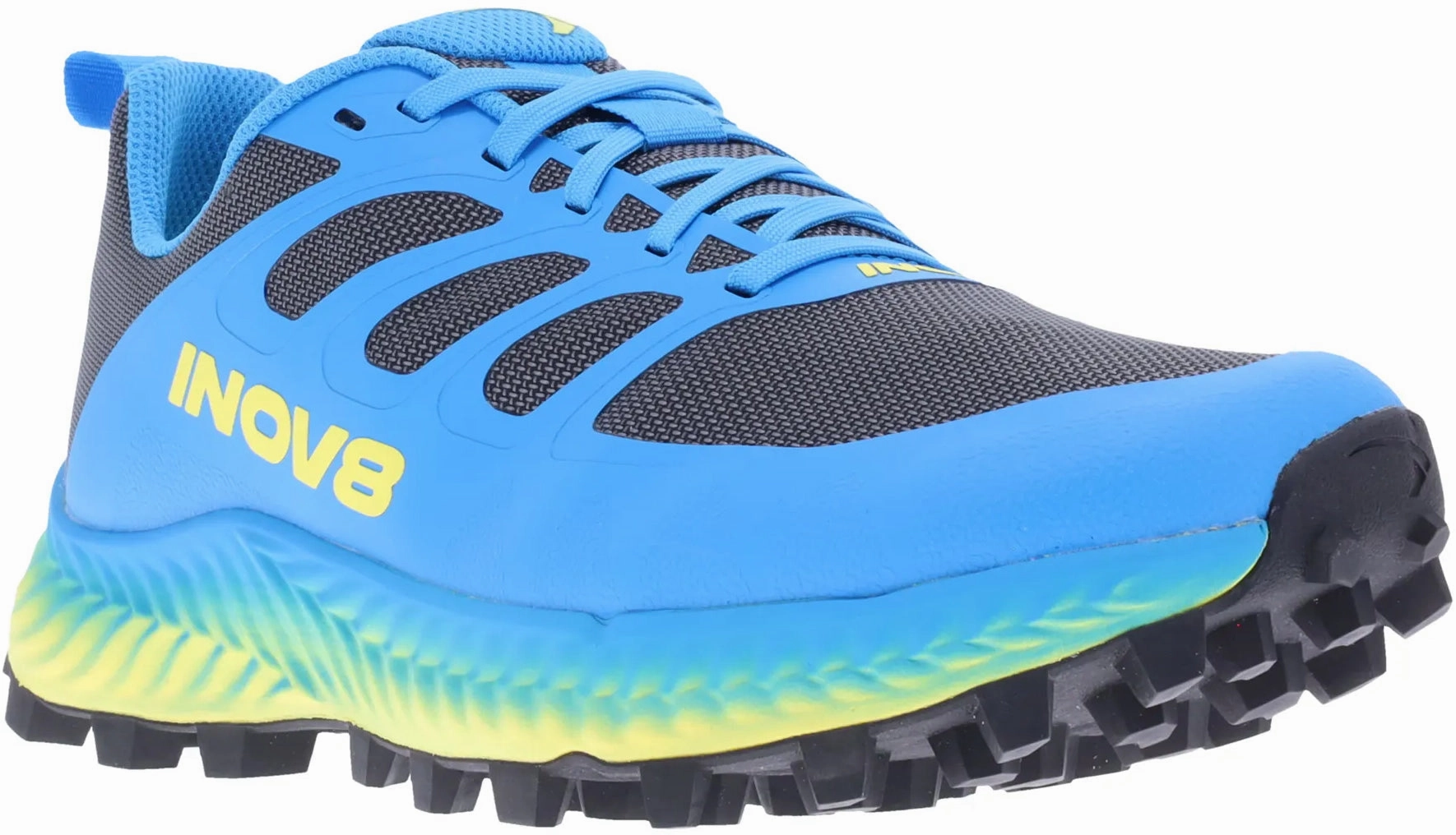 Inov8 MudTalon WIDE FIT Mens Trail Running Shoes - Blue Trail Running Shoes Flat Feet