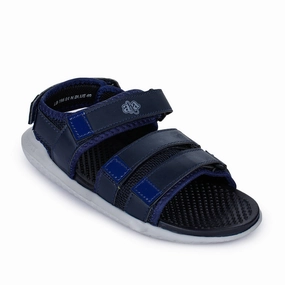 Strappy Sandals Heels Comfortable A-HA Casual Navy Blue Sandals For Men LB195-01 By Liberty