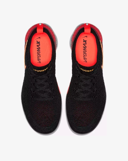 Nike Air Vapormax Flyknit 2 &quot;Laser Orange&quot; Black Shoes Sneakers Men Sale Size US 7, 8, 8.5, 9, 10, 11 Nike Best Running Shoes