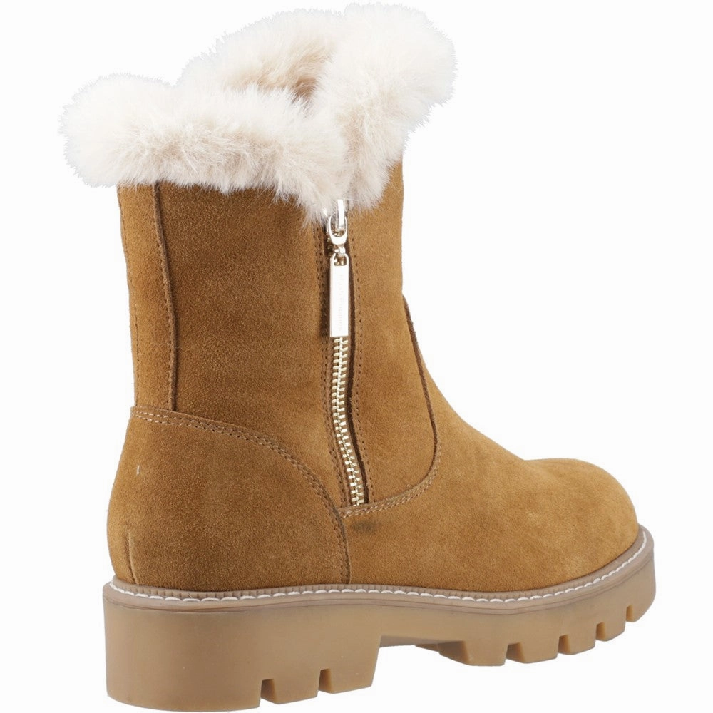 Best City Rain Boots Tan Ambre Zip Boots