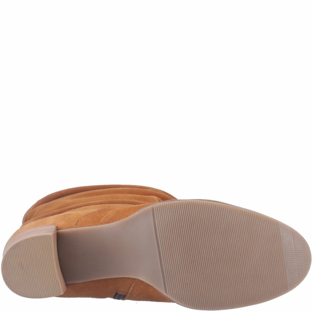 Tan Cosima Ruched Suded Boots Me Too Knee High Boots