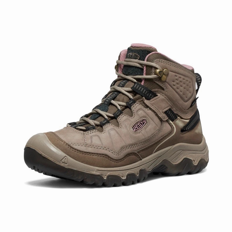 Merrell Ontario Mid Waterproof Hiking Boots Targhee IV WP Mid - Brindle/Nostalgia Rose