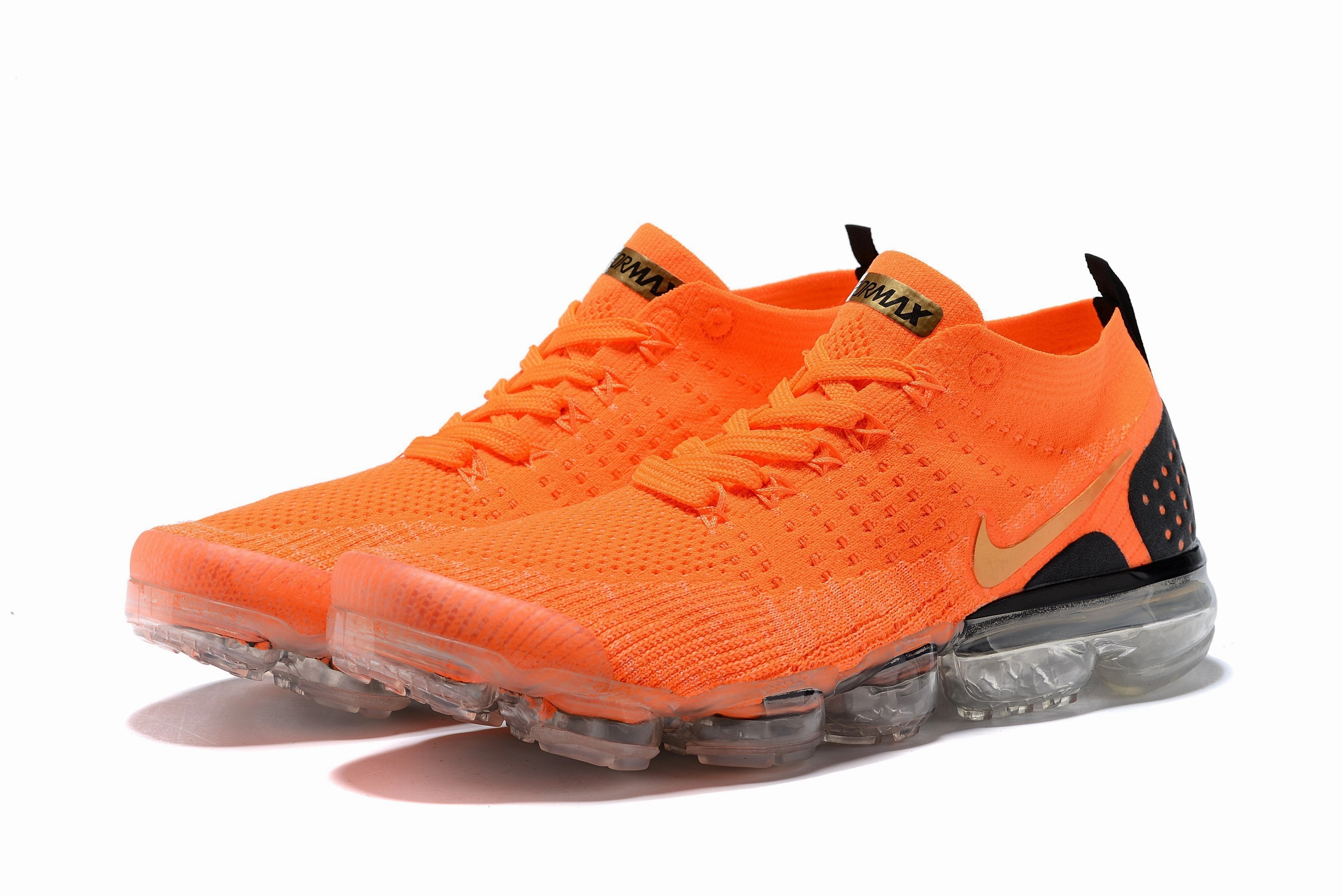 Nike Air Vapormax Flyknit 2 Orange Black Shoes Sneakers Men Sale Size US 7, 8, 8.5, 9, 10, 11 Ugliest Nike Shoes
