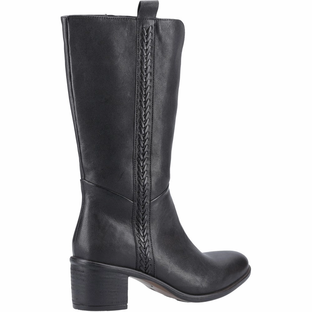 Black Whitney Mid Boot Knee High Boots Vs Over Knee