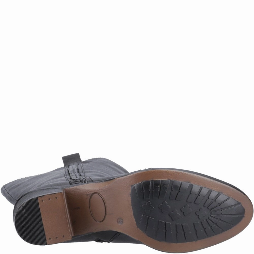 Black Whitney Mid Boot Knee High Winter