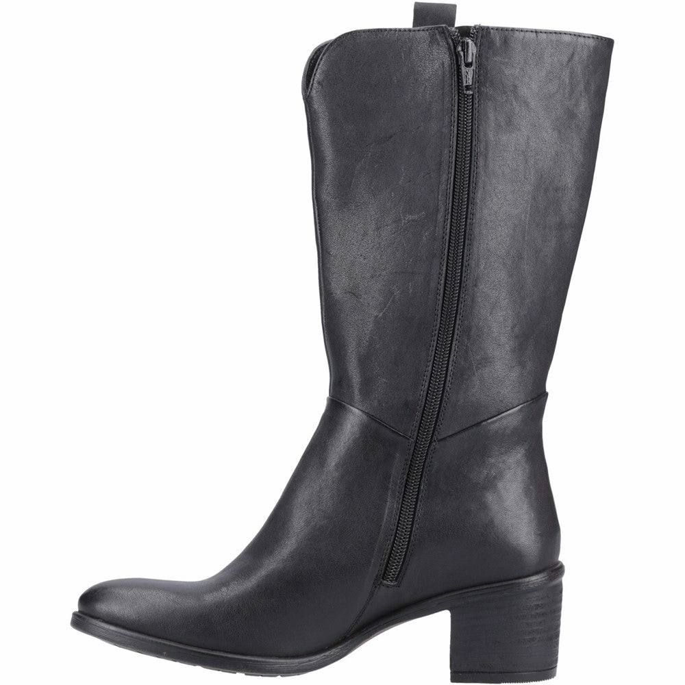Black Whitney Mid Boot Knee-high Boot