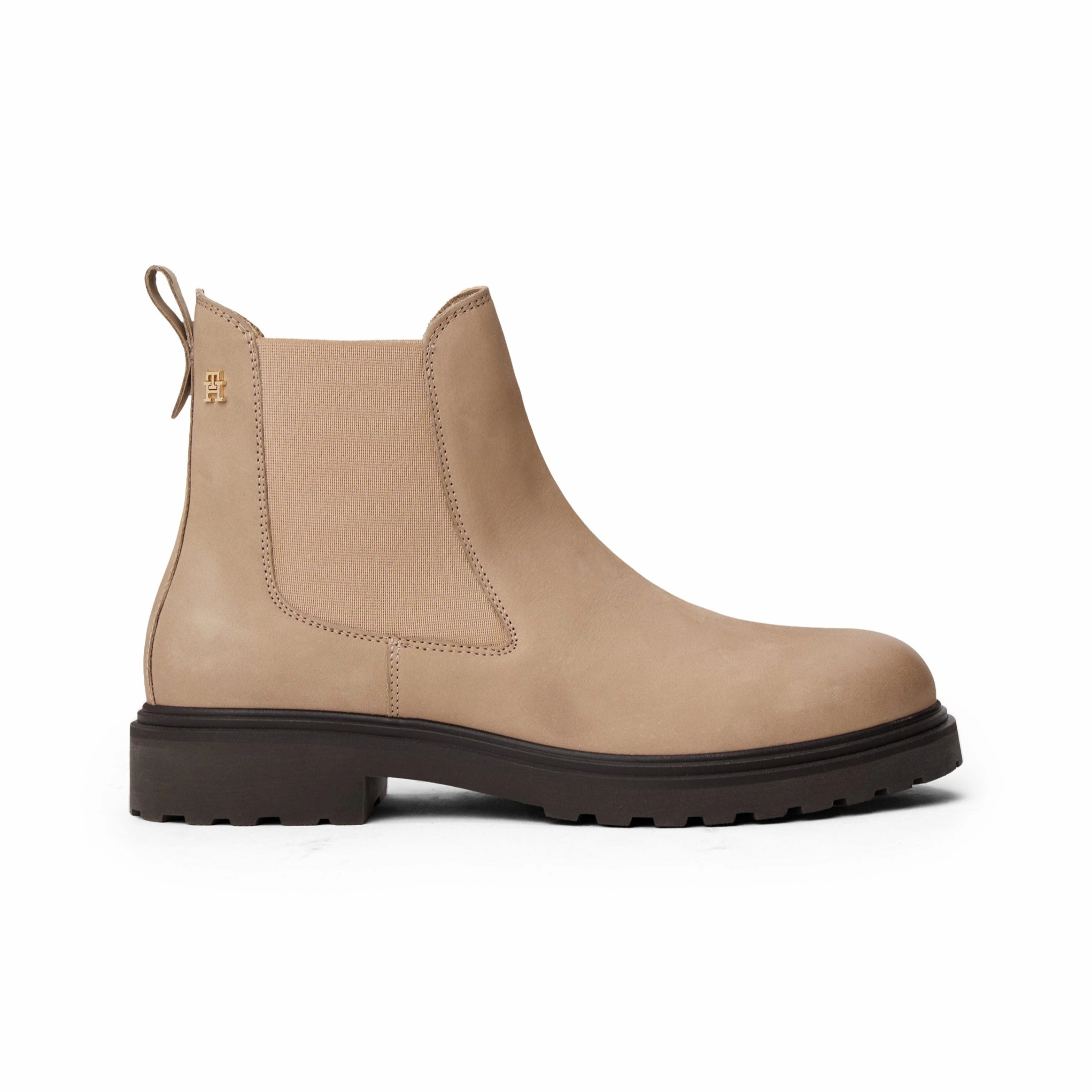 Cheap Kitten Heel Ankle Boots Tommy Hilfiger Womens Boot Cleated Chelsea Coastal Taupe