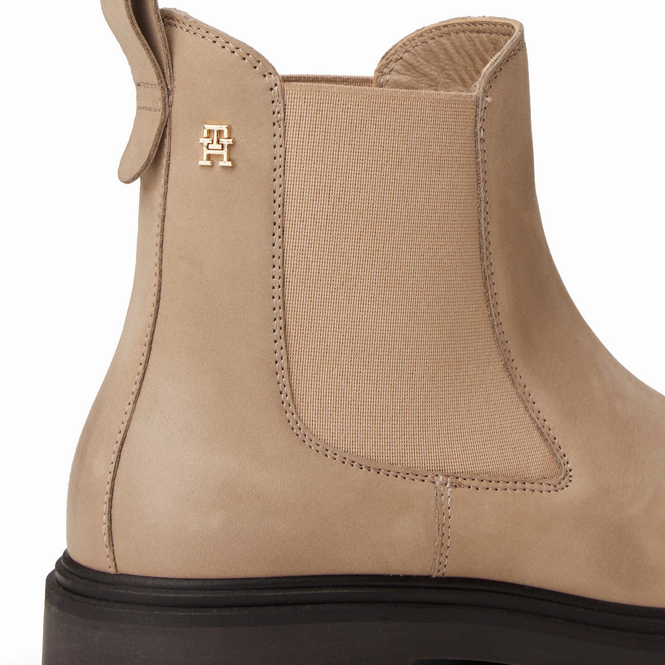 Tommy Hilfiger Womens Boot Cleated Chelsea Coastal Taupe Wellston Winter Ankle Boots