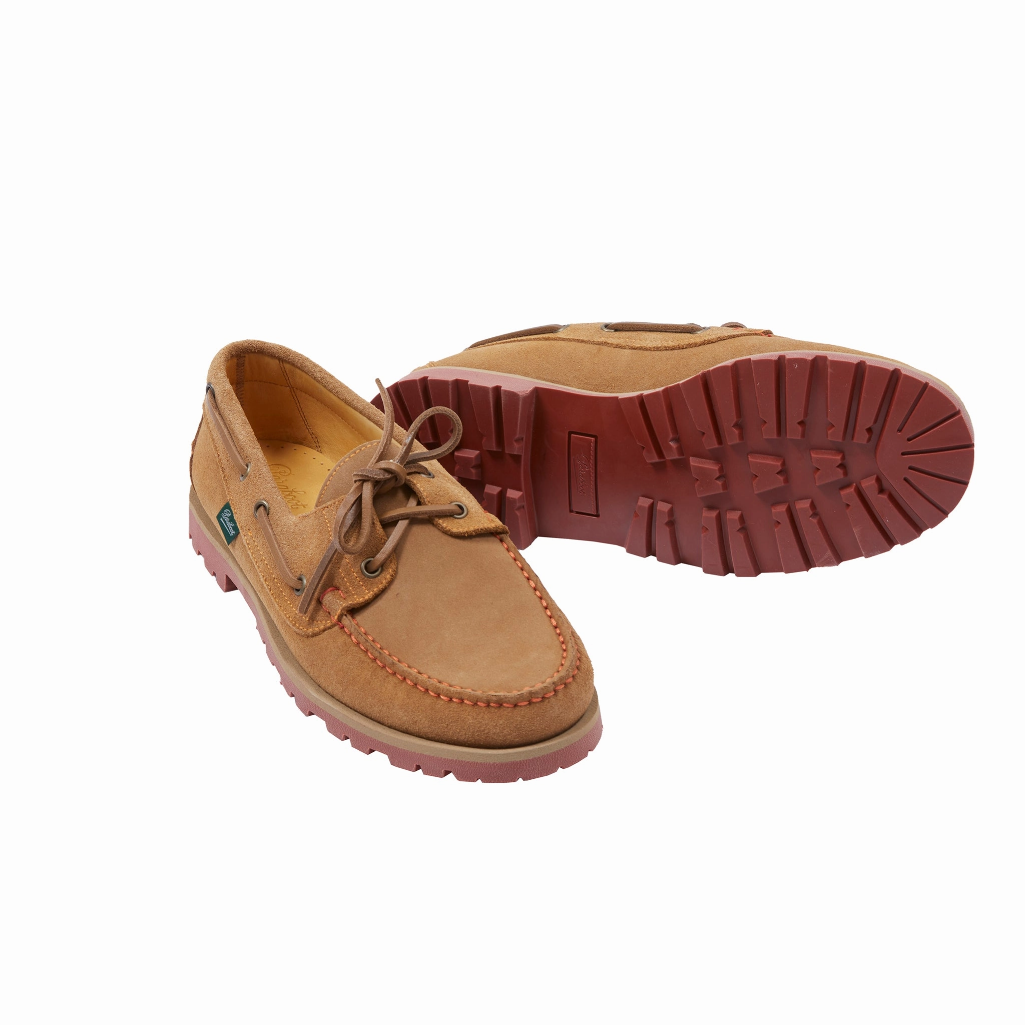 Paraboot Malo Suede Deck Shoe in Camel Top Rated Walking