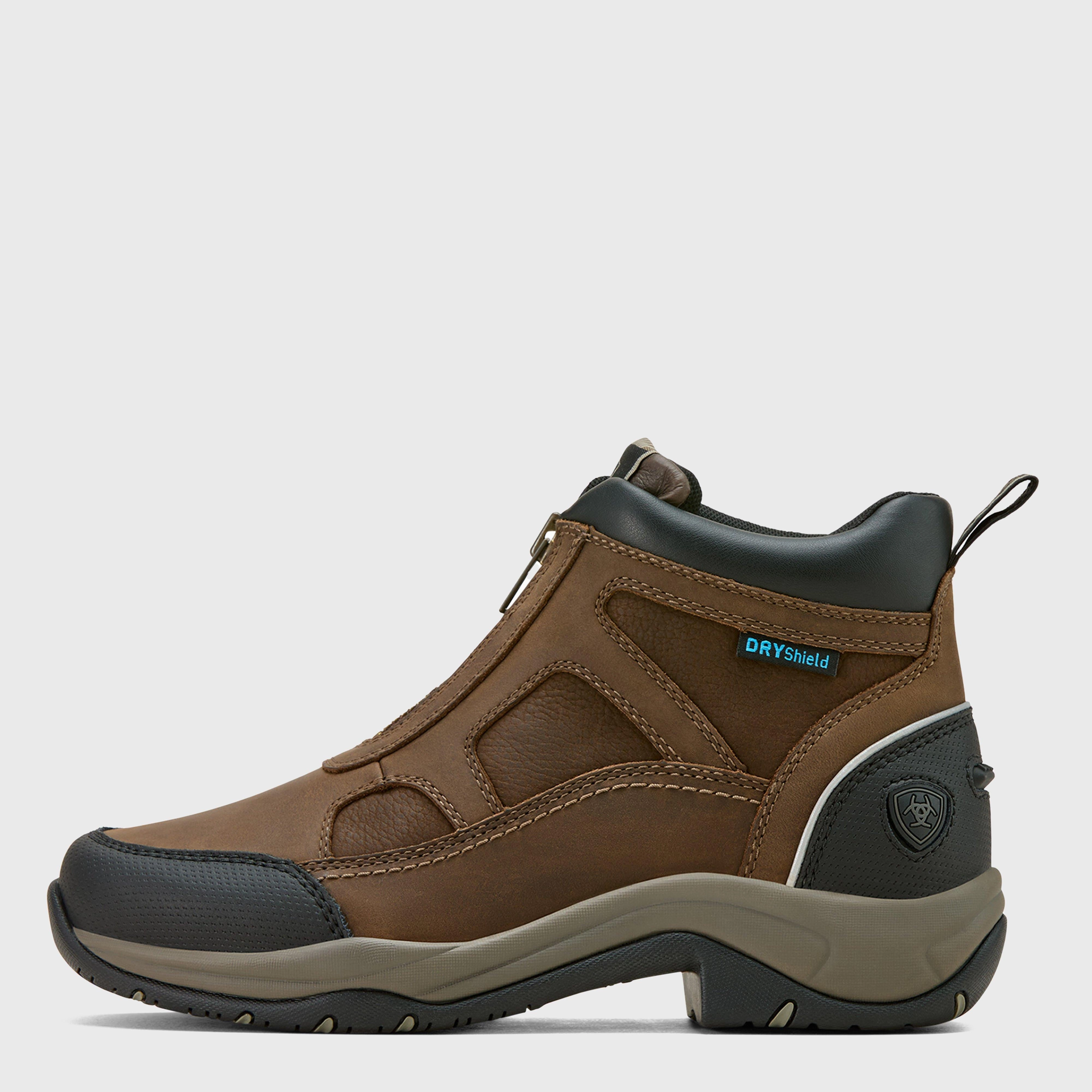 Waterproof Spray Golf Shoes Womens Terrain II Zip Waterproof Boots Dark Brown