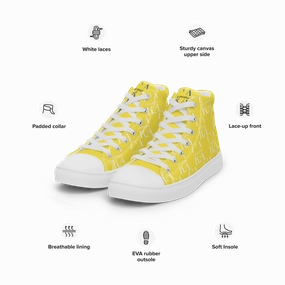 CARAUANA Hip Hop canvas shoes Yellow Branded High Arched Running Shoes