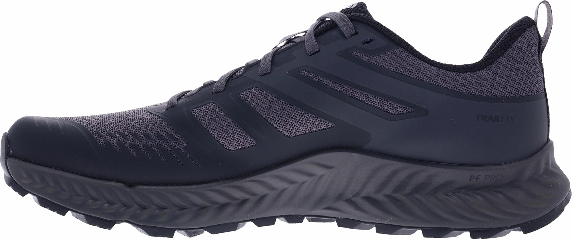 Inov8 TrailFly Mens Trail Running Shoes - Black Trail Running Shoes On Concrete