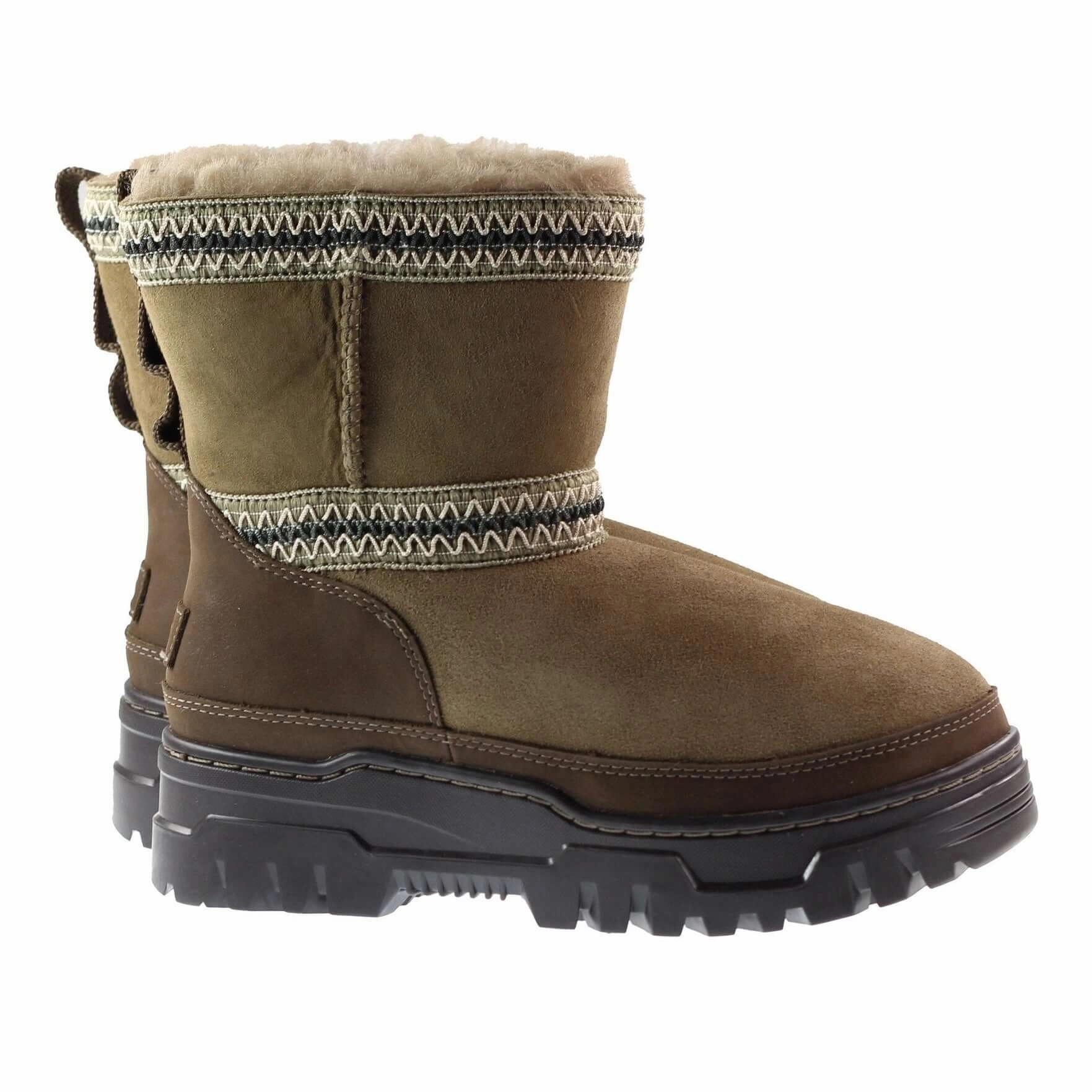 Snow Boots Cheap Ugg Boots Womens Classic Mini Trailgazer Hickory