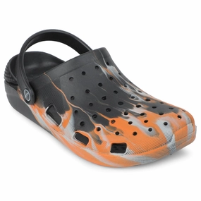 A-HA Orange Slingback Clogs For Men LPMXT-961E By Liberty Sandals Thin Strap