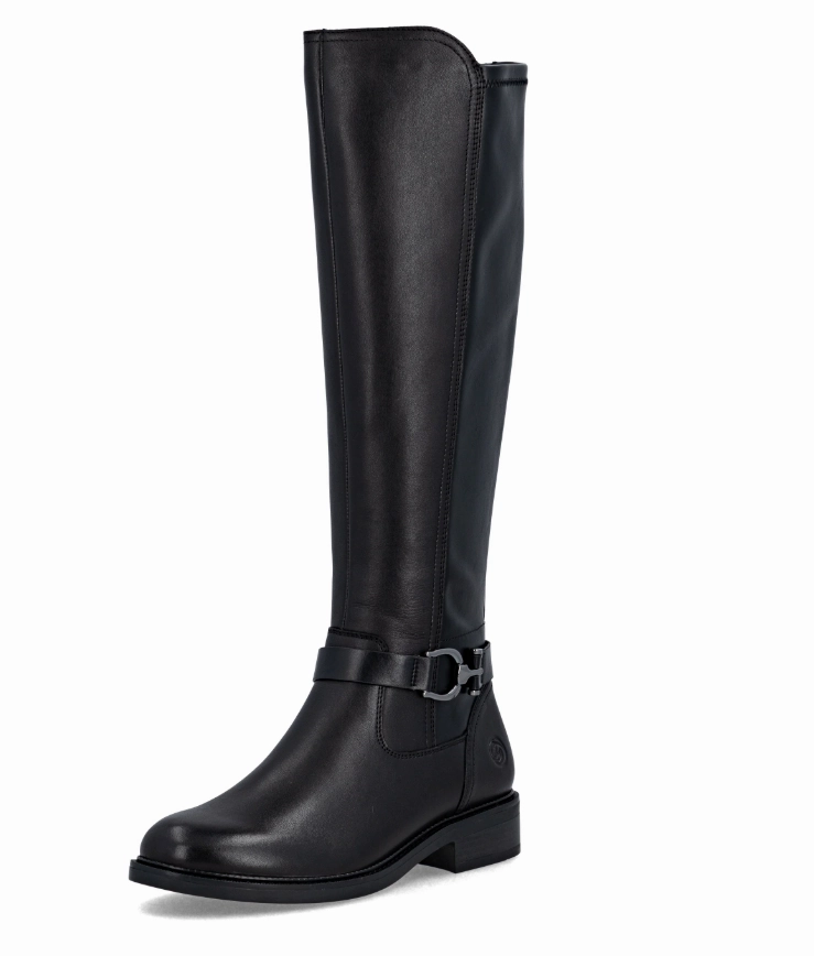 Vegan Boots Knee High Sutton Black Leather Womens Knee High Boots
