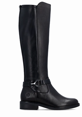 Waterproof Knee High Walking Boots Sutton Black Leather Womens Knee High Boots