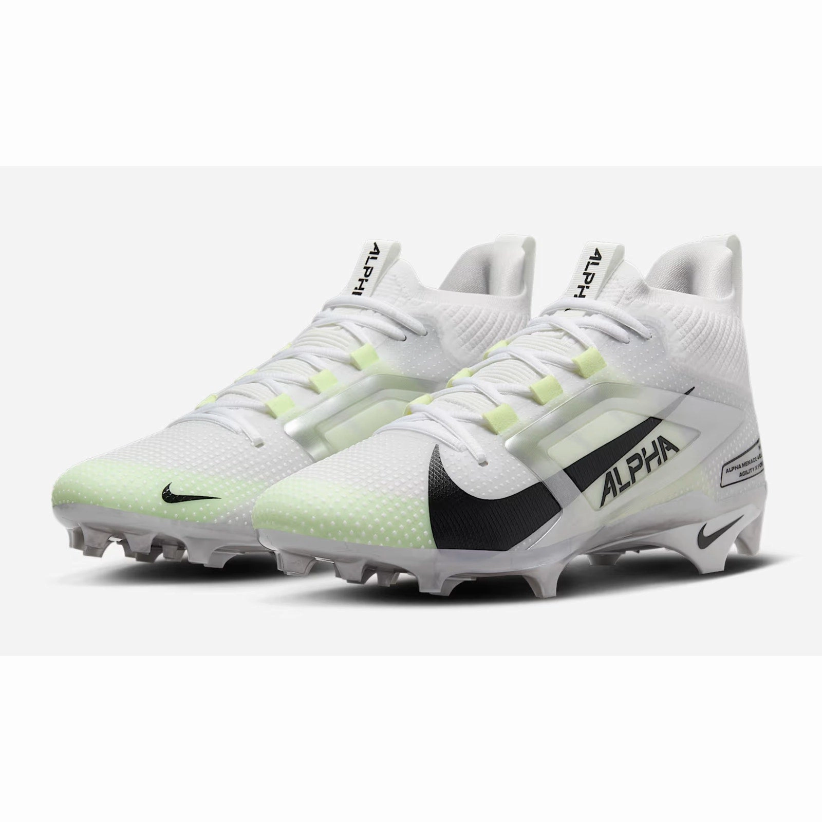 Nike Mens Alpha Menace 4 Elite Football Cleats Size 10 White Yellow NWOB Michigan Nike Shoes