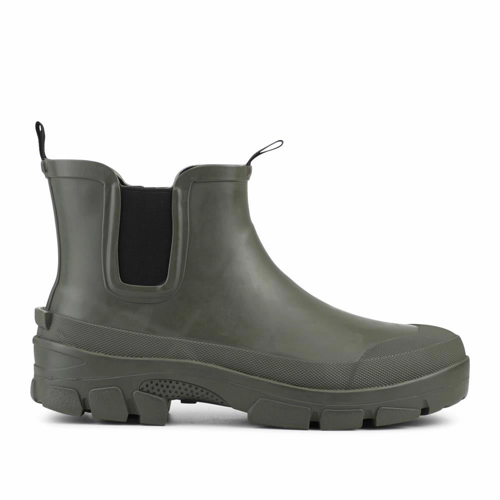 Ilse Jacobsen Short Rain Boots Wide Fit Rubber Ankle Boots  - RAI42002 / 328 518 - Olive
