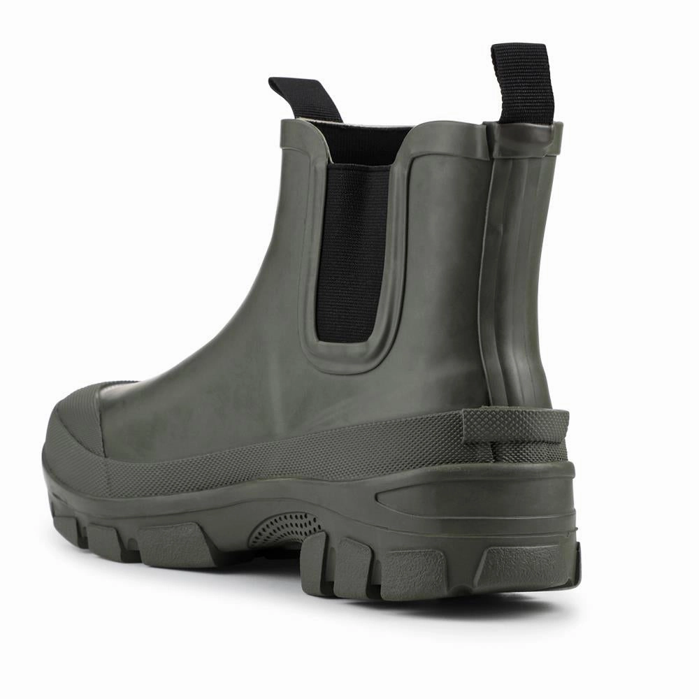 Rain Snow Boots Wide Fit Rubber Ankle Boots  - RAI42002 / 328 518 - Olive