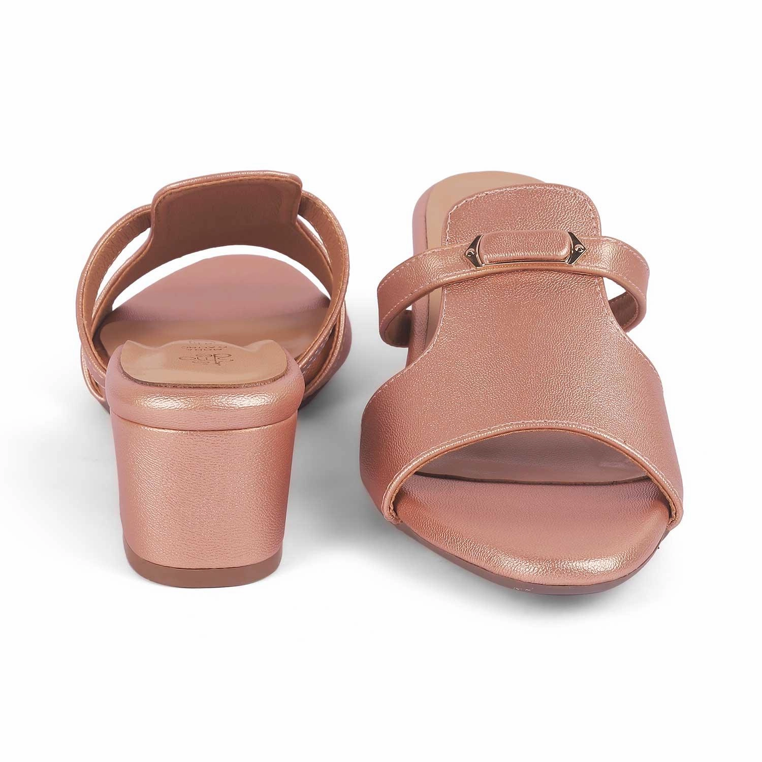 Sandals And Flip Flops Tresmode Marsh Champagne Women's Dress Block Heel Sandals