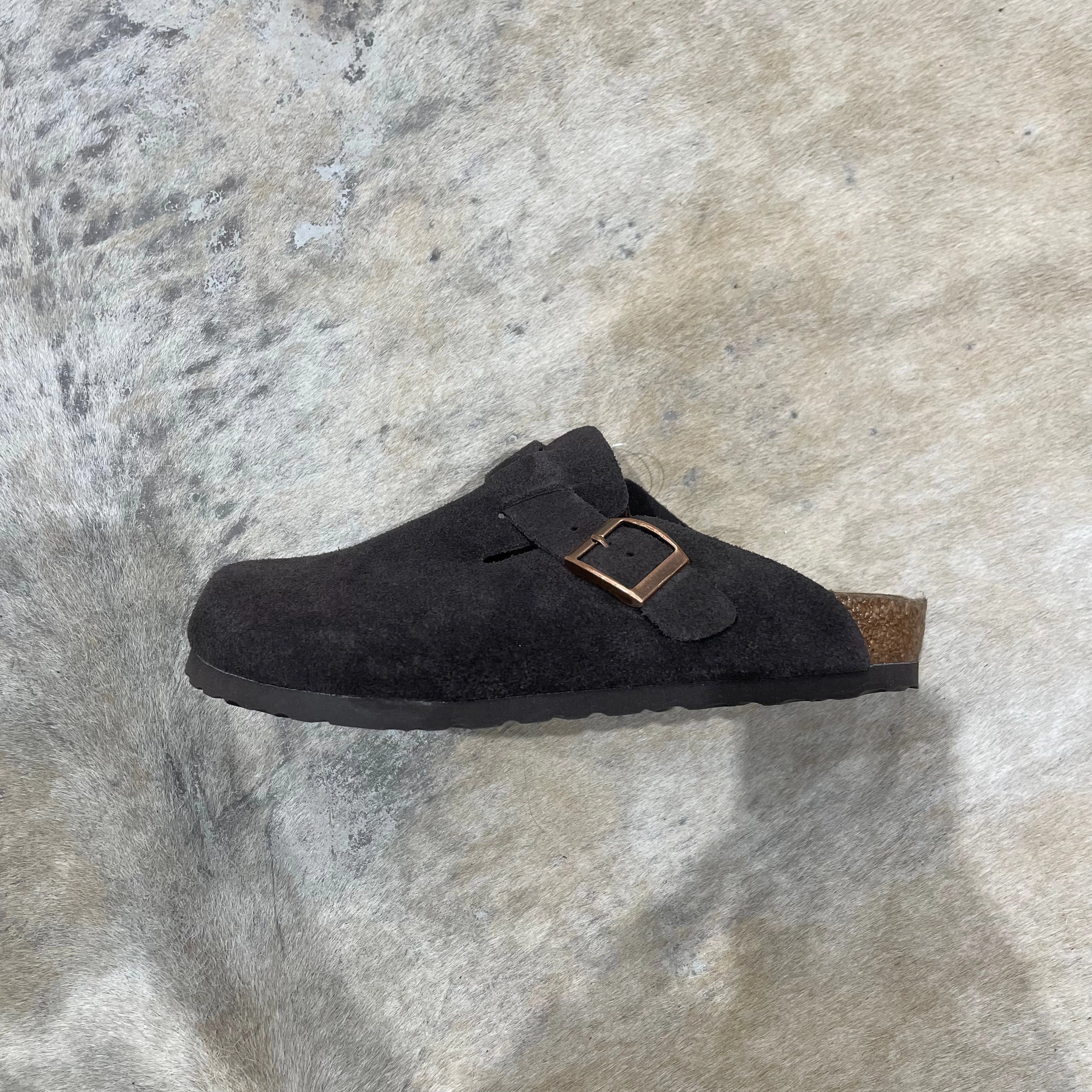 Candies Wooden Clogs Tyra - Suede Brown