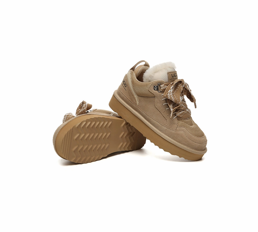 UGG Boots Sheepskin Wool Lace Up Platform Parkyr Dallia Ankle Boots