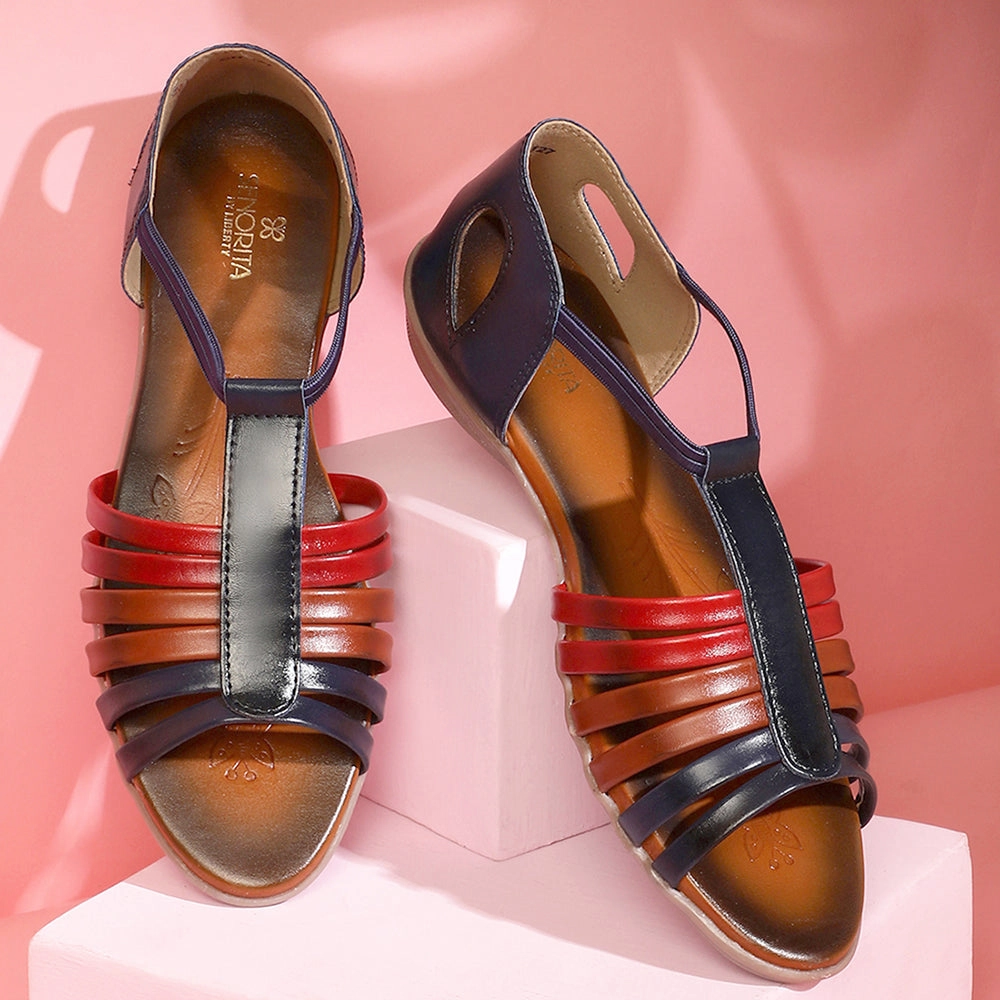 Senorita Casual (Navy Blue) Sandals For Women By Liberty Sandals Bungalow Jamaica