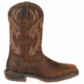 WorkHorse 11 Inch Slip Resistant Soft Toe Work Boots Trail Shoes With Rock Plate