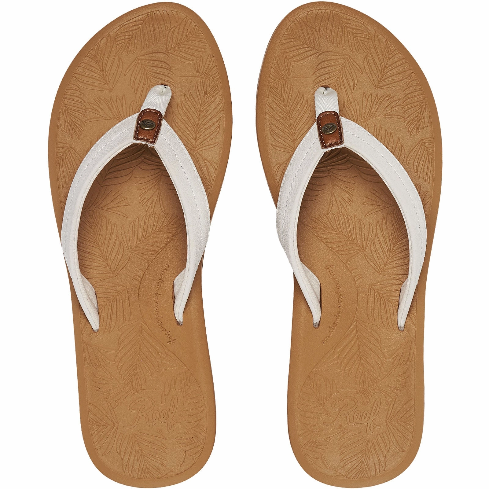 Reef Womens Tides Vegan Leather Flip Flops Floatie Flip Flops