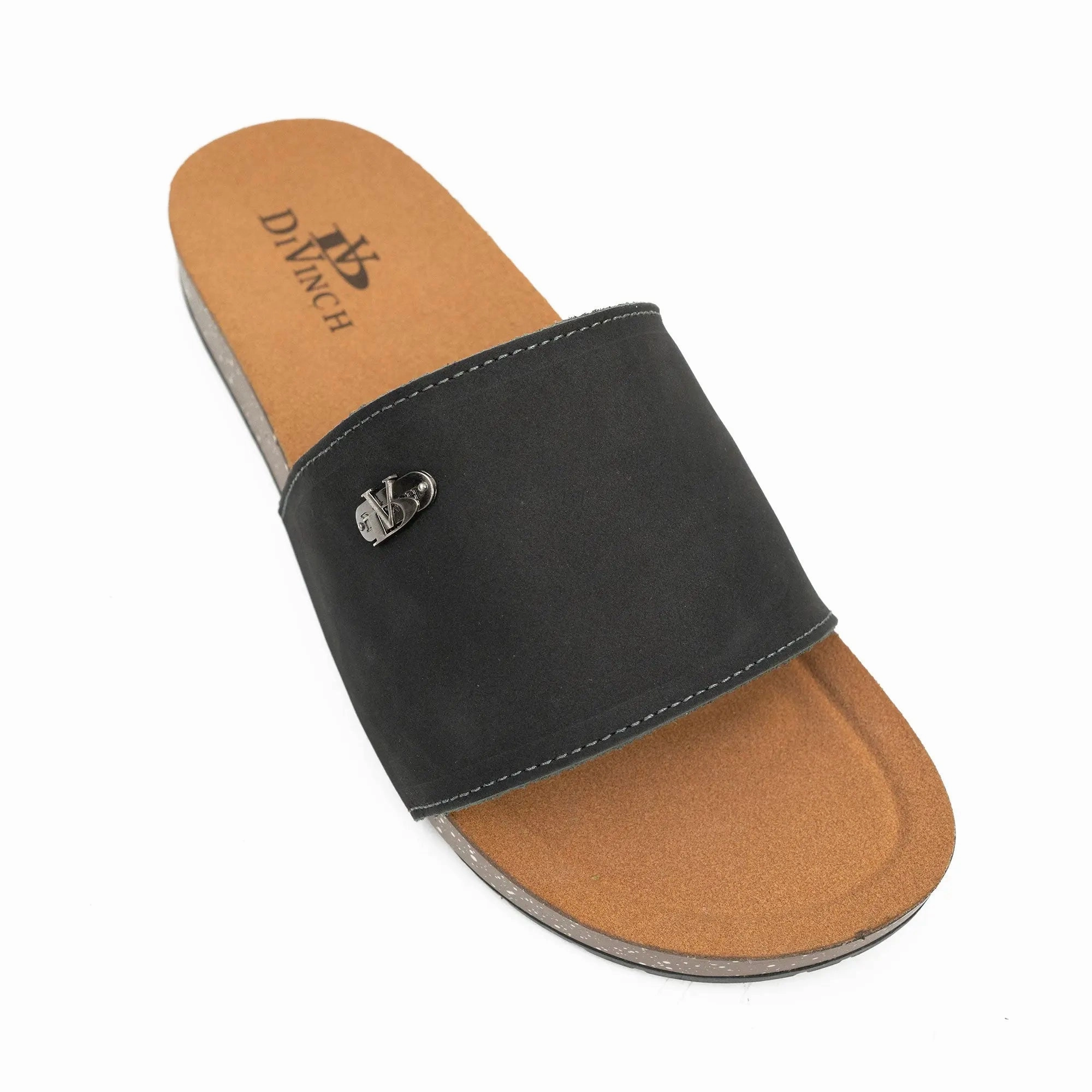 Black Single - Strap Slide Sandals Big Sandals