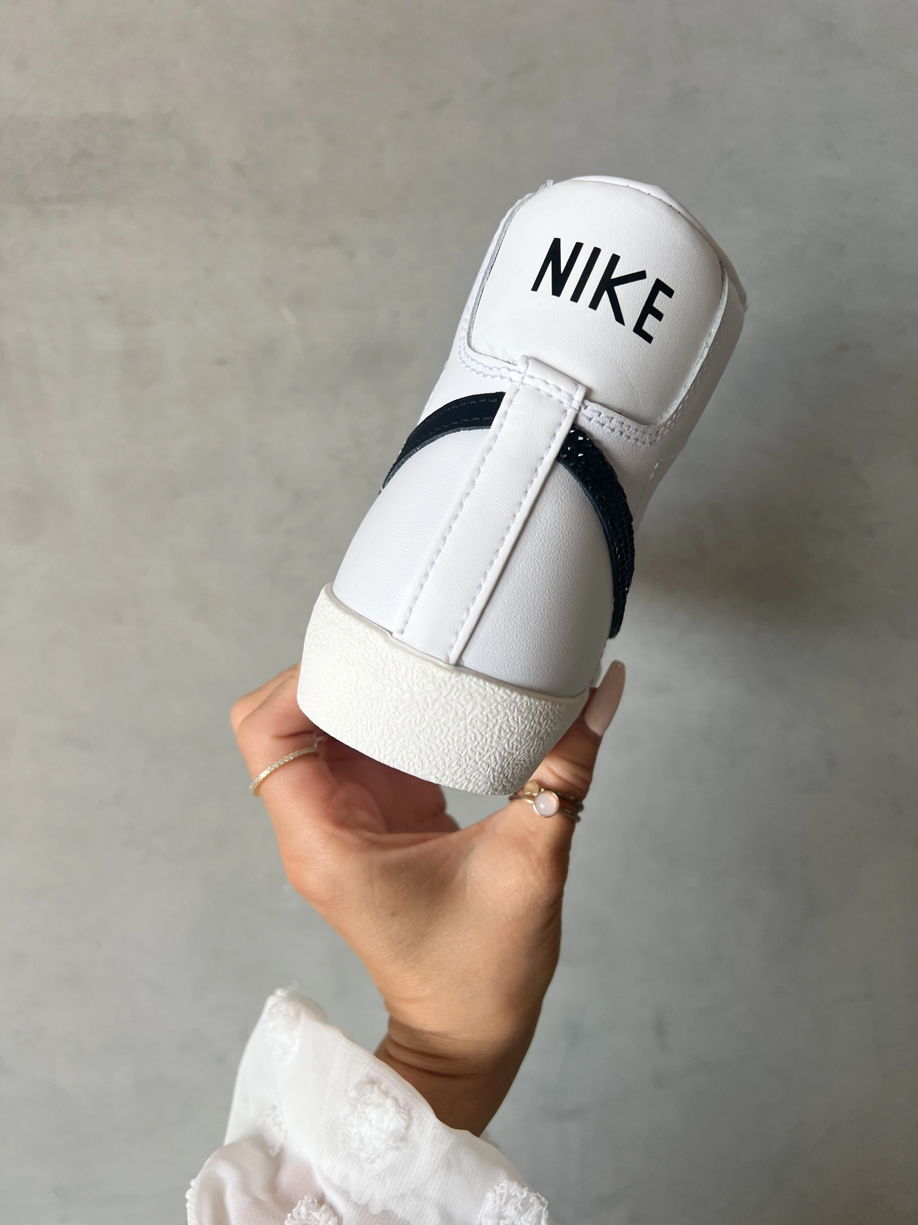 White Swarovski Nike Blazer Mid Nike Shoes Metcon