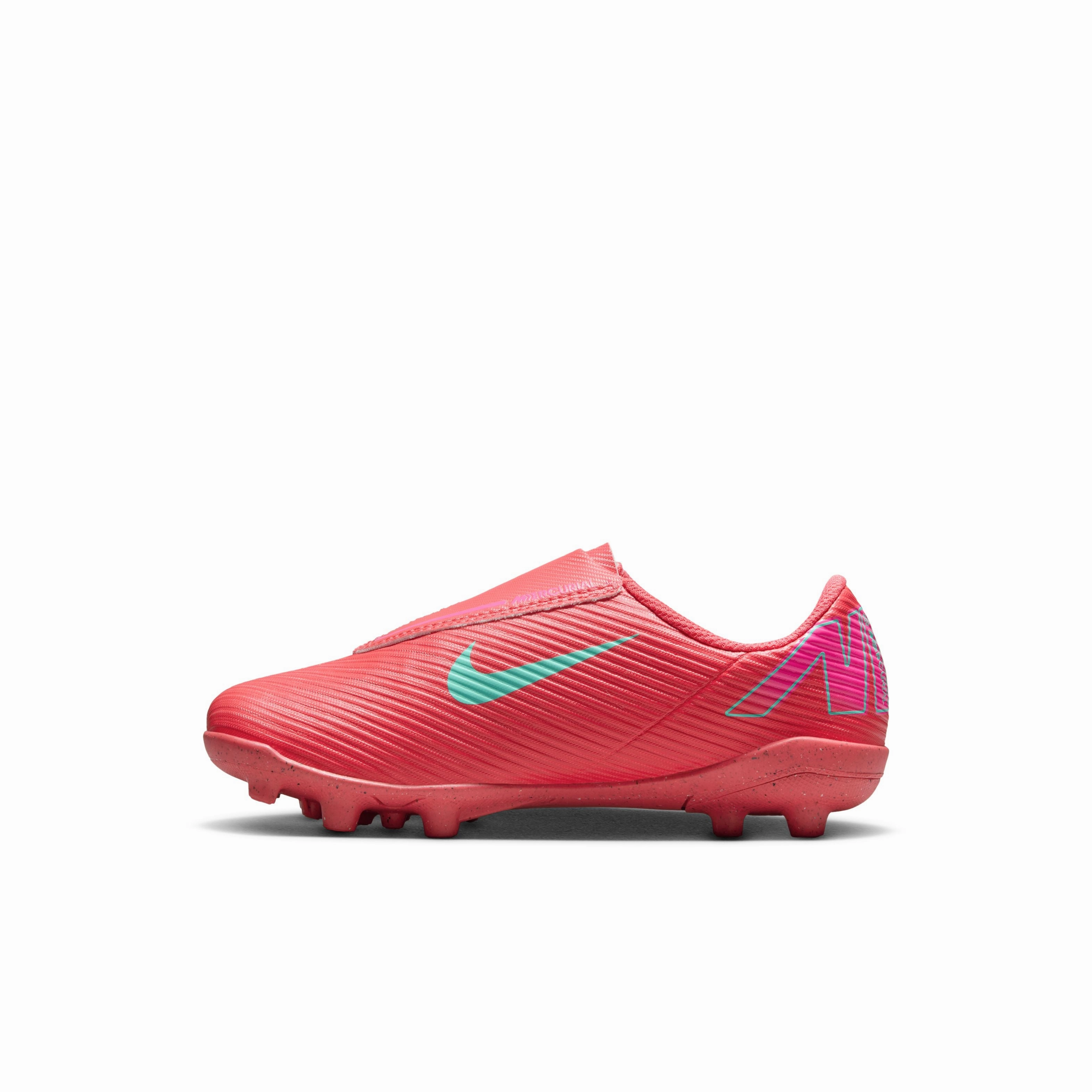 Spikes On Soccer Cleats Nike Jr. Mercurial Vapor 16 Club Velcro Ember Glow Red