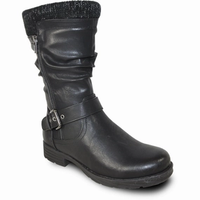 Socofy Ankle Boots VANGELO Waterproof Women Boot HF0601 Ankle Winter Fur Casual Boot Black