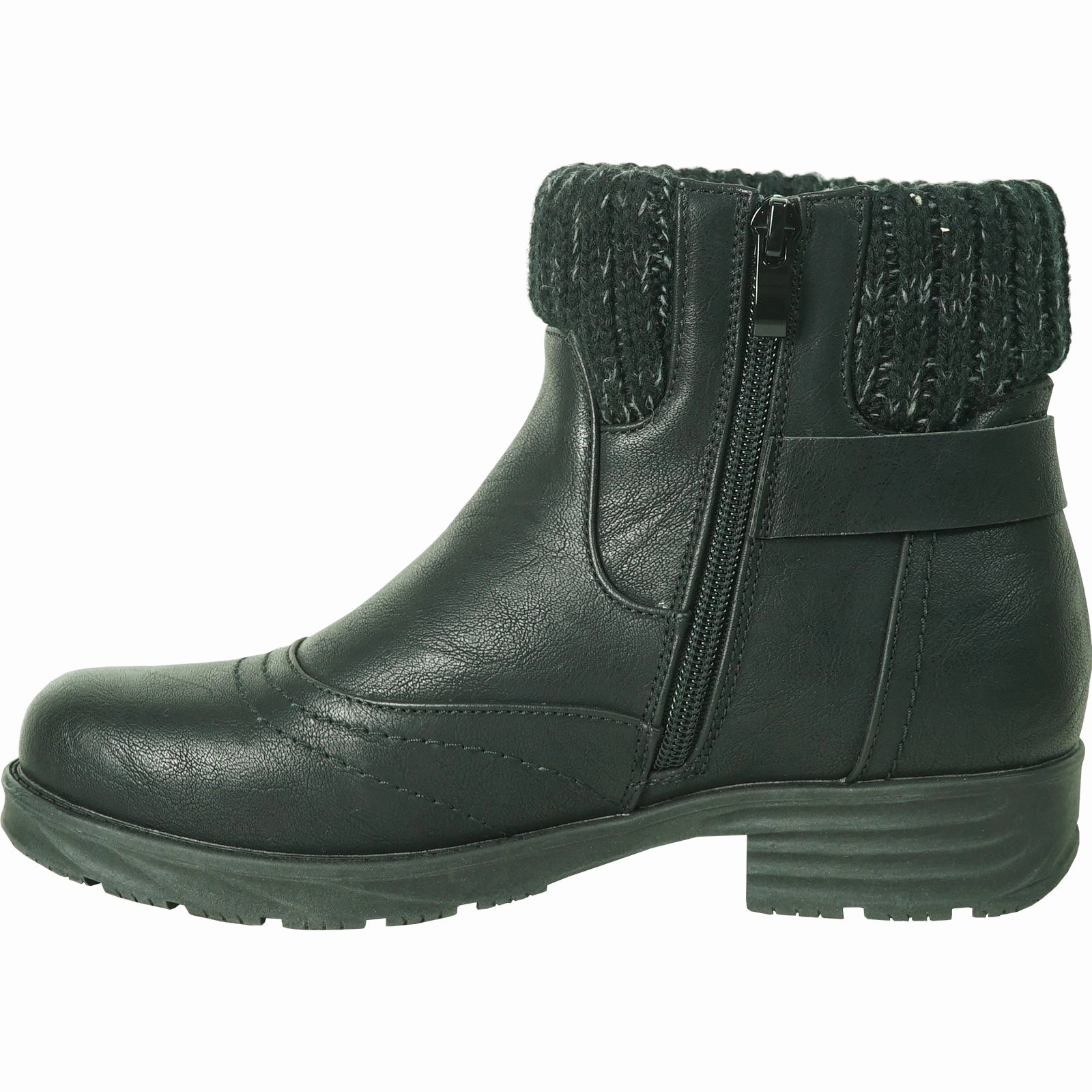 VANGELO Waterproof Women Boot HF0602 Ankle Winter Fur Casual Boot Black Ankle Boots For Injured Ankles