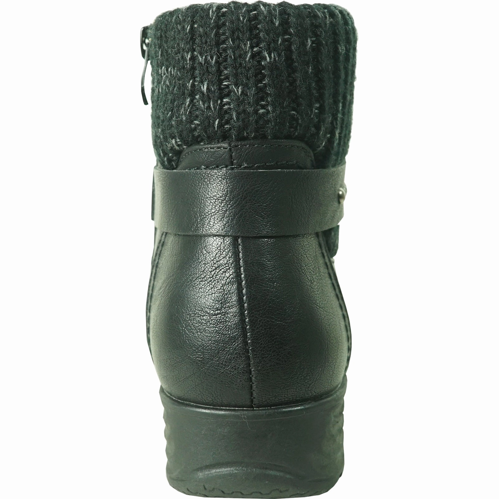 Low Wedge Ankle Boots VANGELO Waterproof Women Boot HF0602 Ankle Winter Fur Casual Boot Black