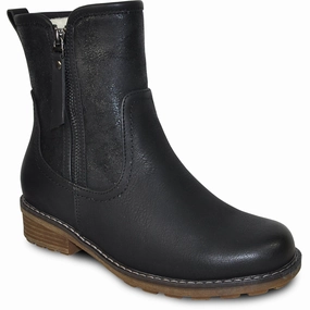 VANGELO Women Water Proof Boot HF9538 Ankle Winter Fur Casual Boot Black Fur Ankle Boots With Heels