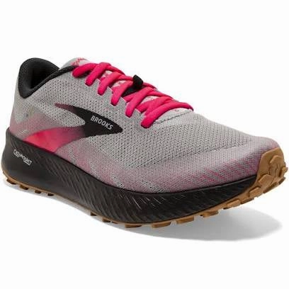 Over Pronation Trail Running Shoes Women's Brooks Catamount (Alloy/Pink/Black)