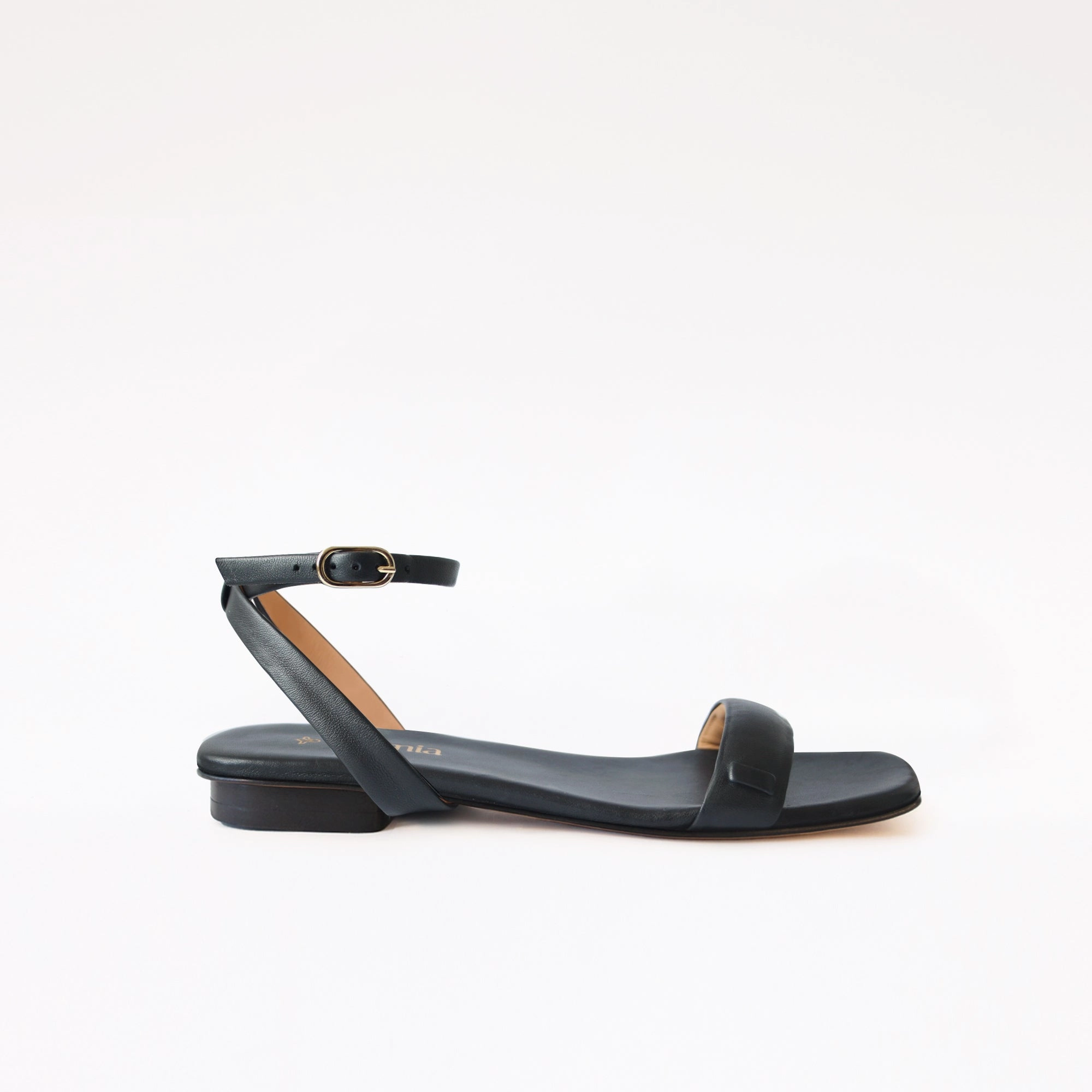 Black Flat Swap Sandal Charcoal Camia Flower Birkenstock Jesus Sandals