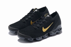 Atlanta Falcons Nike Shoes Nike Air Vapormax Flyknit 3 Black Gold White Shoes Sneakers Men Sale Size US 7, 8, 8.5, 9, 10, 11