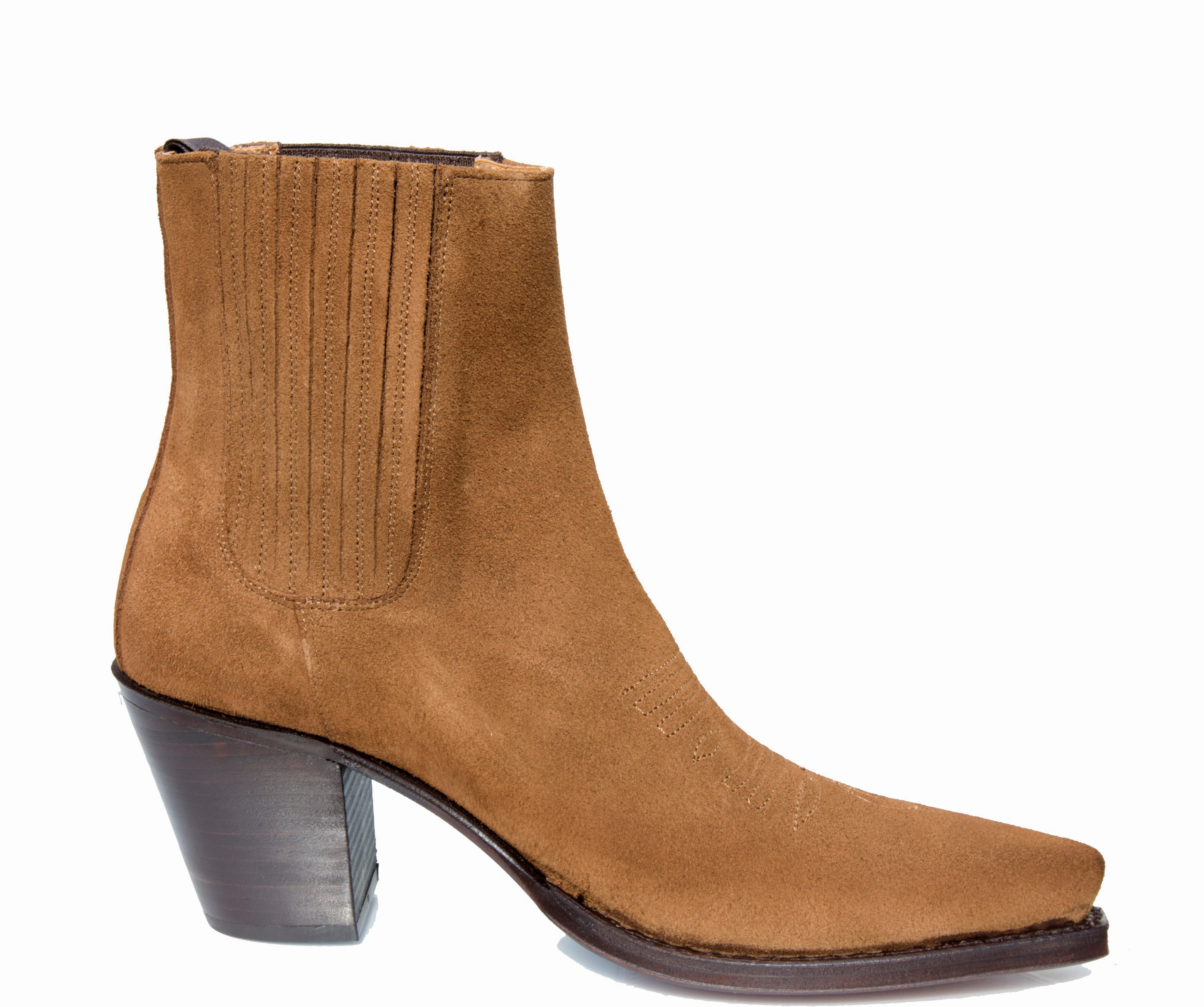Pu Ankle Boots Virgi Tobacco Suede Ankle Boot